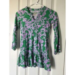 Lilly Pulitzer Girls M 6-7 Salty Sandbar Mini Alyssa Mommy And me Matching EUC